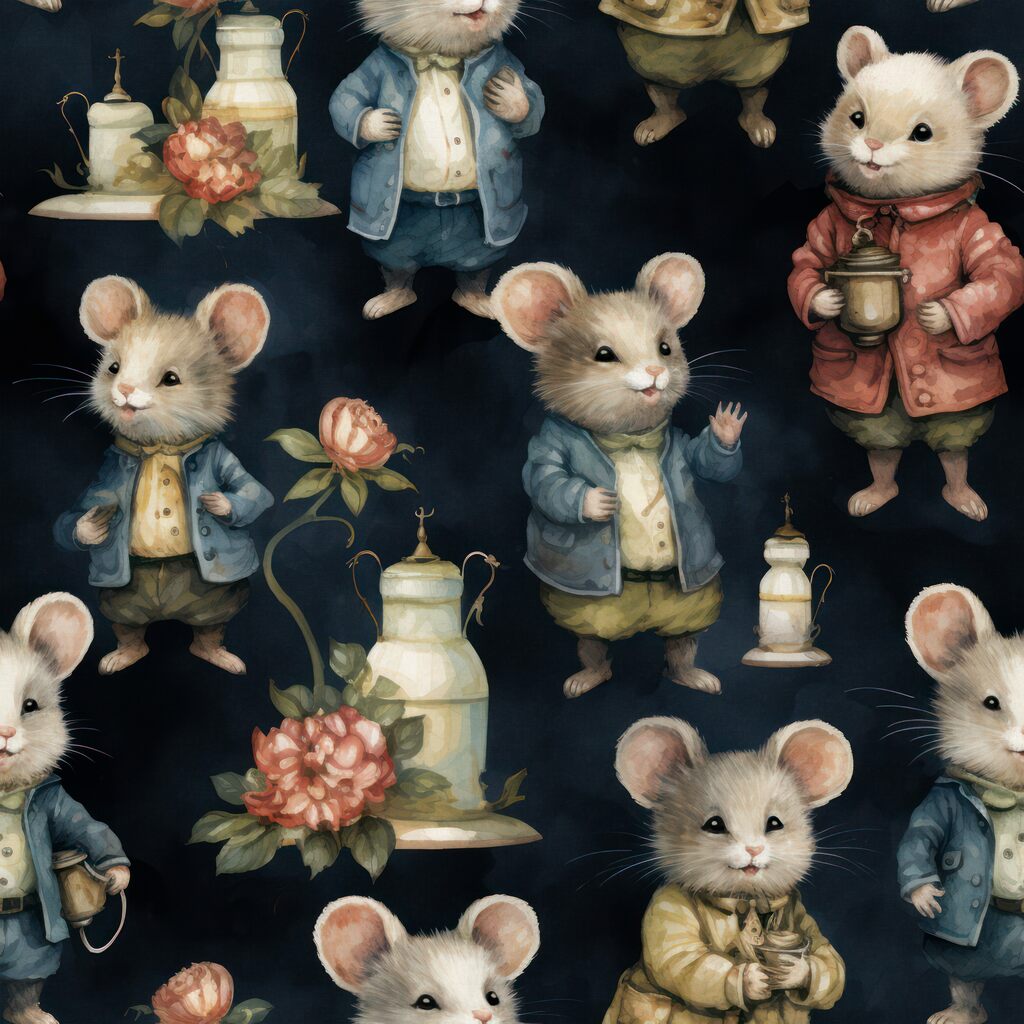 Huggleberry Hill Mouse of the Manor Wallpaper