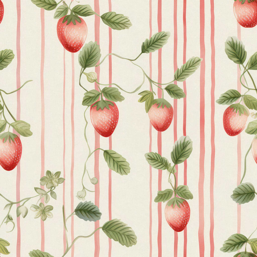 Huggleberry Hill Wild Strawberries Wallpaper