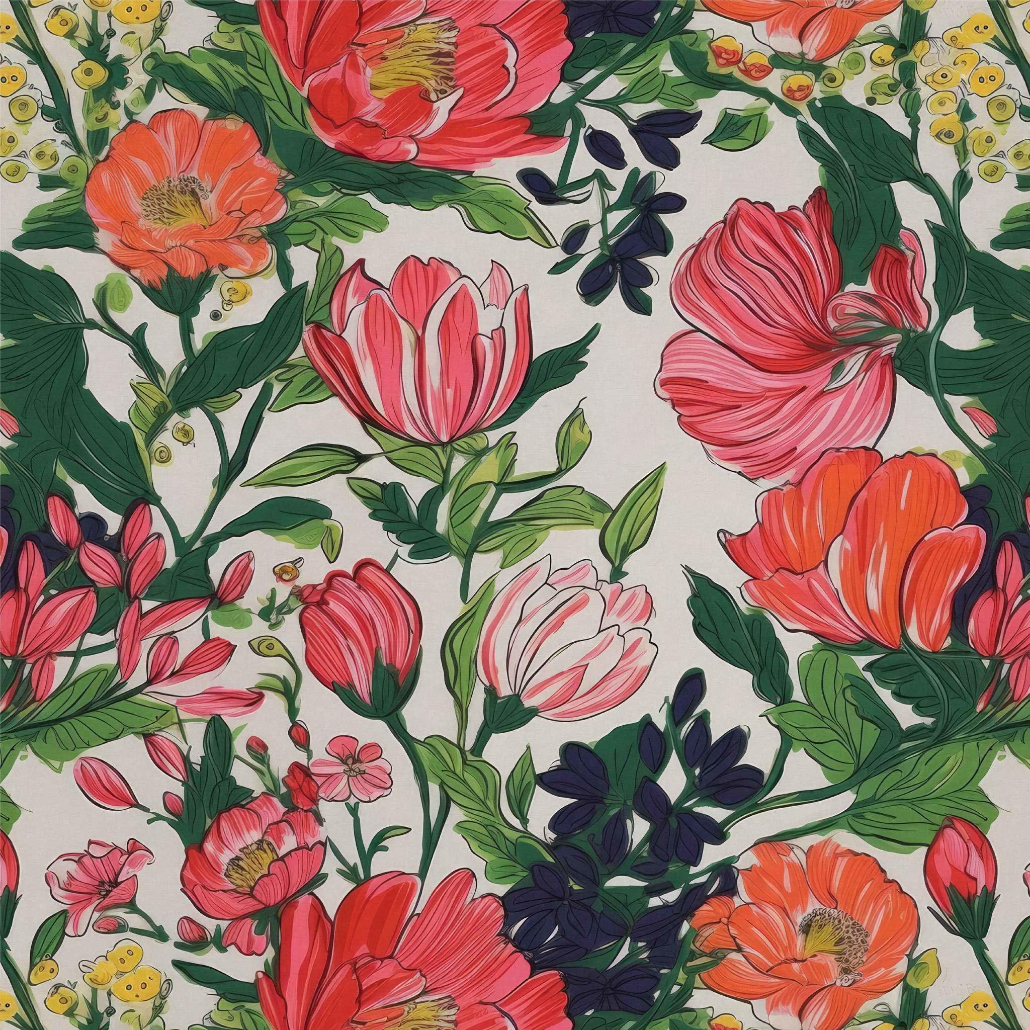 Summer's Garden Wallpaper - Huggleberry Hill