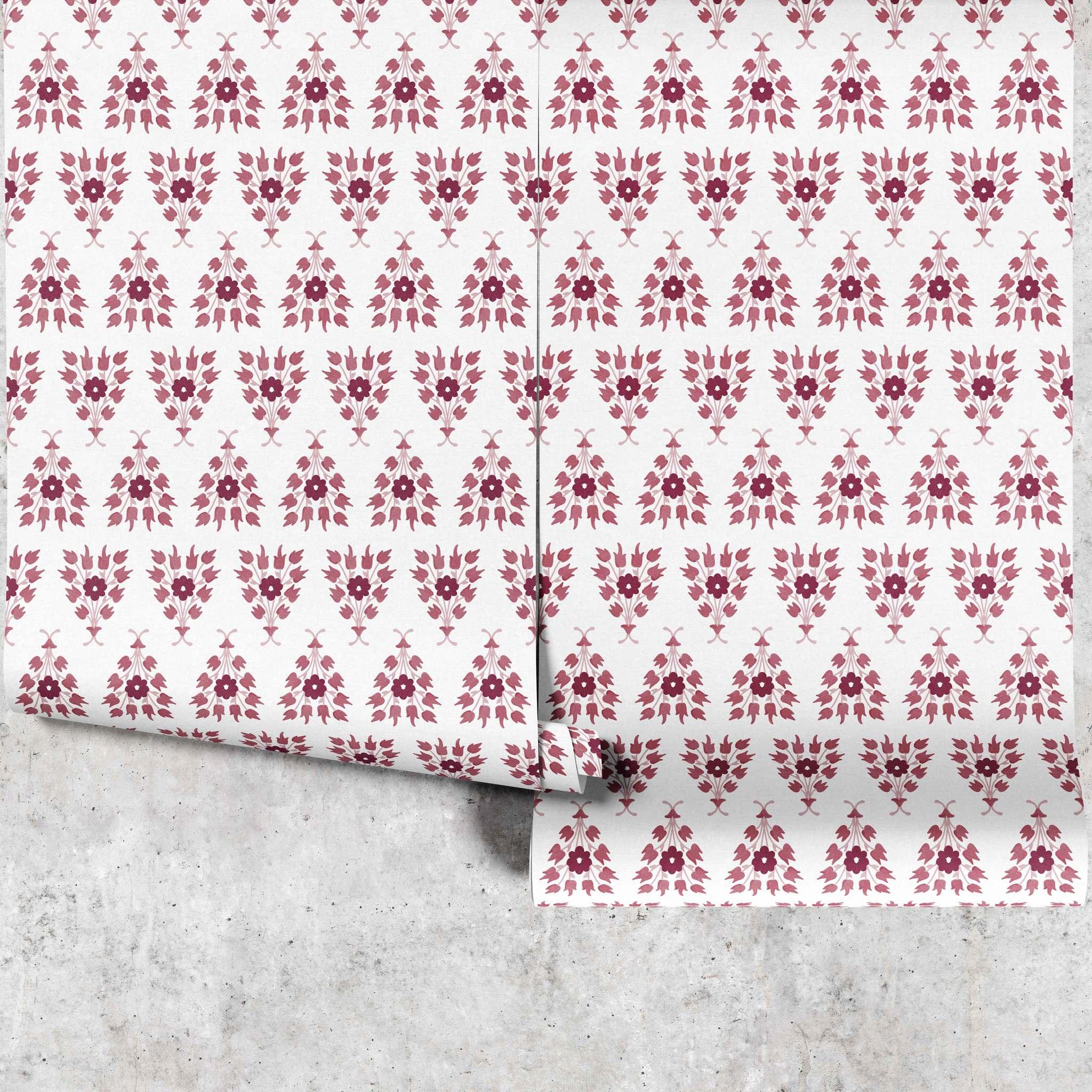 Tulips and Tussie-Mussies Wallpaper - Huggleberry Hill