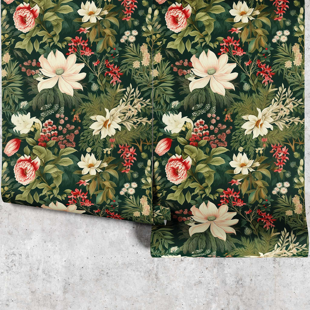 Huggleberry Hill Winter Garden Wallpaper Panels