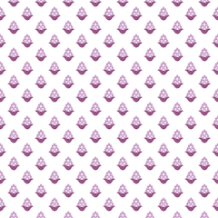 Blooming Verbena wallpaper in purple featuring a small-scale floral repeat with soft lilac and plum motifs on a light background