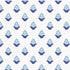 Close-up swatch of Blooming Verbena wallpaper in blue with floral pattern