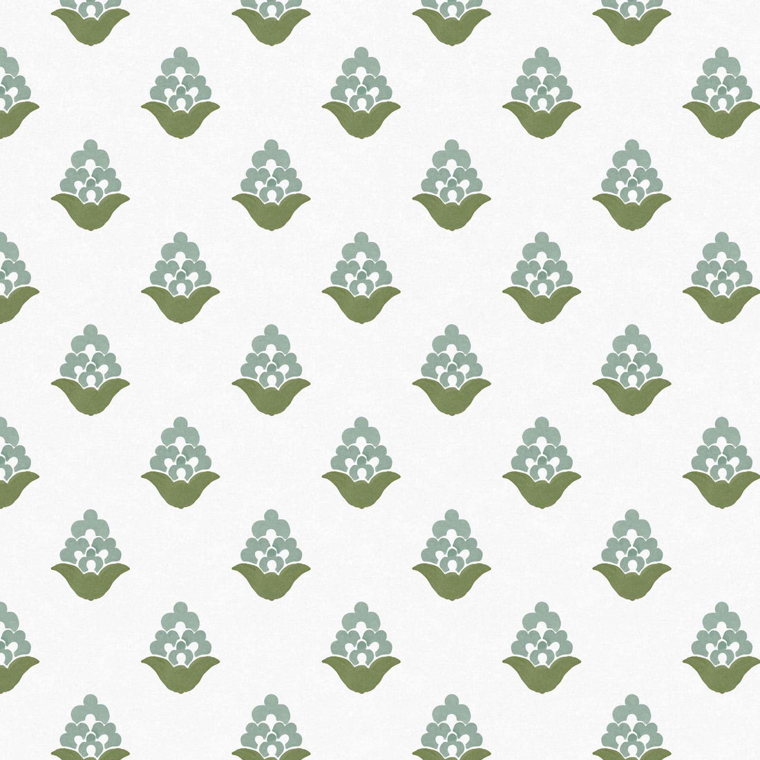 Close-up swatch of Blooming Verbena wallpaper in [color] with floral pattern