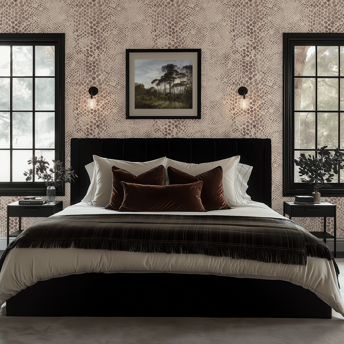 Brown Python Snakeskin Wallpaper | Snake Print Wallpaper | Huggleberry Hill