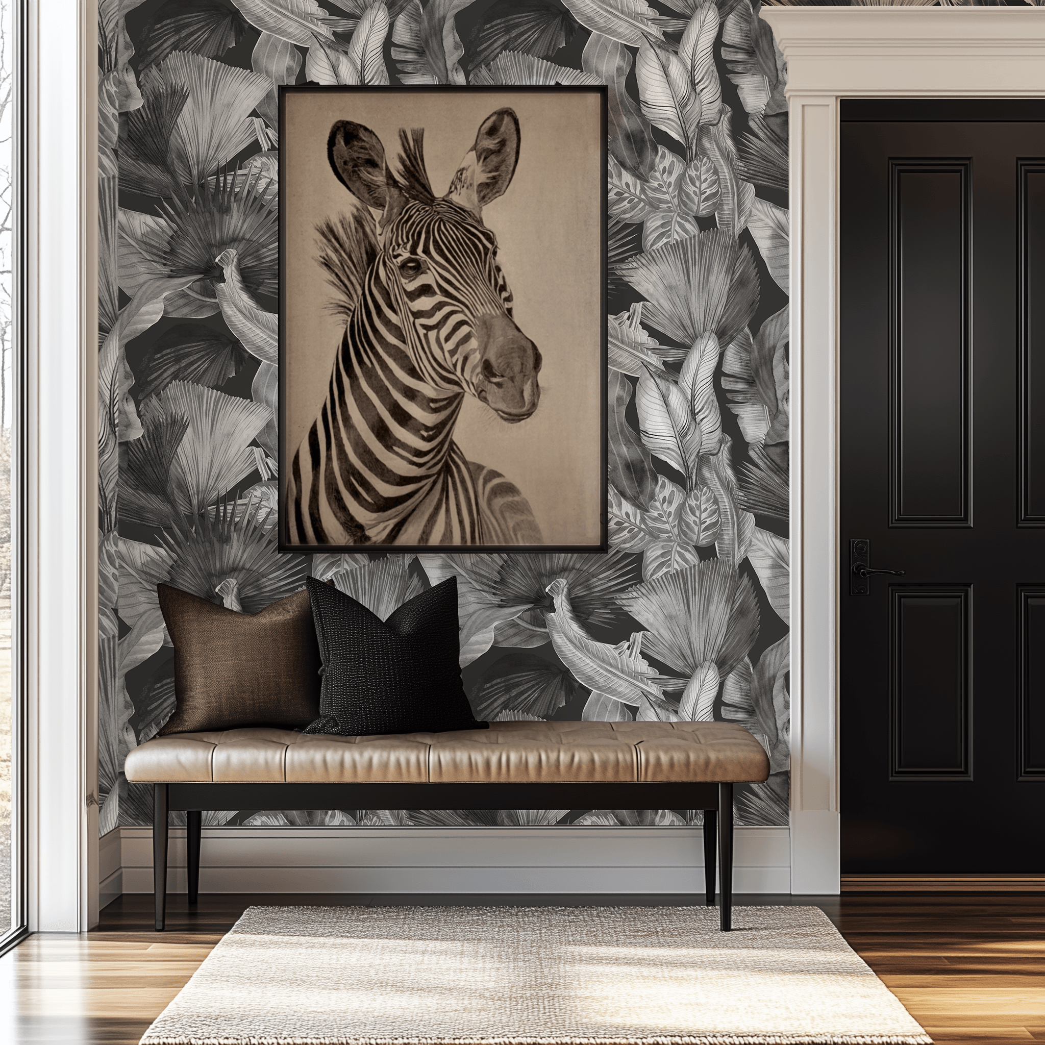 Tropical Palm Wallpaper - Huggleberry Hill