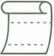 Icon of a rolled-up paper scroll