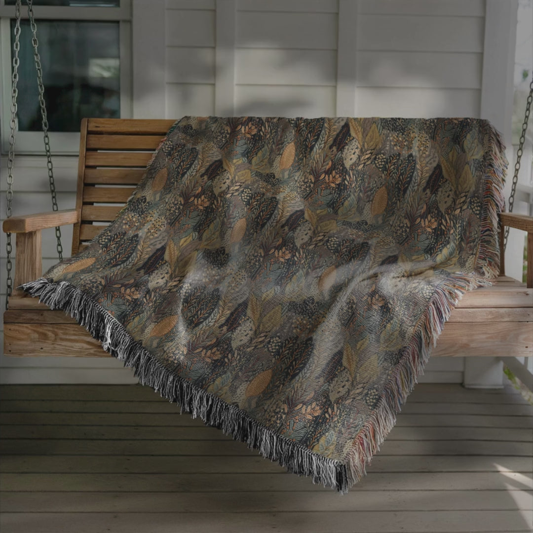 Deep Dark Woods Woven Cotton Throw