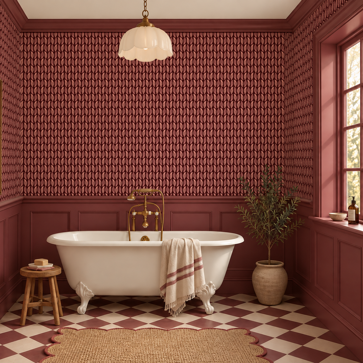 Sweet Chestnut Wallpaper - Deep Red