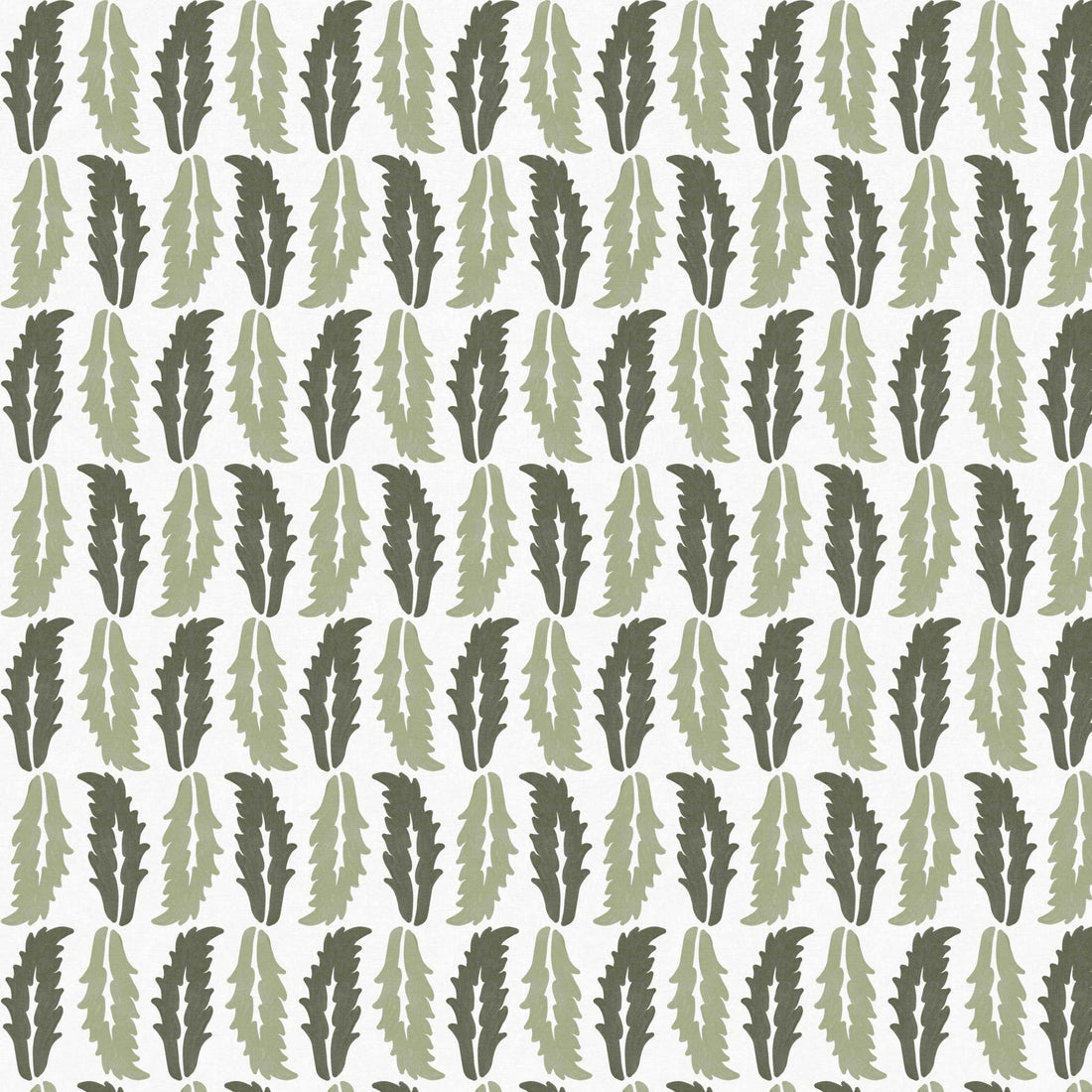 Close-up swatch of Sweet Chestnut wallpaper in green with leaf motif - Huggleberry Hill