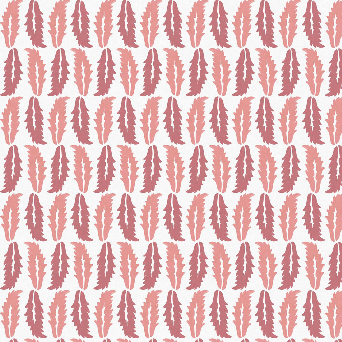 Close-up swatch of Sweet Chestnut wallpaper in pink with leaf design - Huggleberry Hill