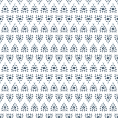 Pattern of small blue flowers on a white background