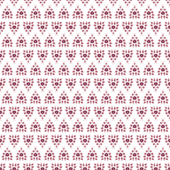 Tulips and Tussie-Mussies Wallpaper Sample – Red