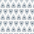 Close-up of Blue Tulips and Tussie-Mussies Wallpaper pattern – eco-friendly wallcovering